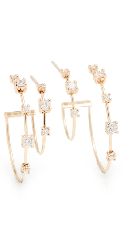 Shop Lana Jewelry 14k Solo Reign Hoops In Gold