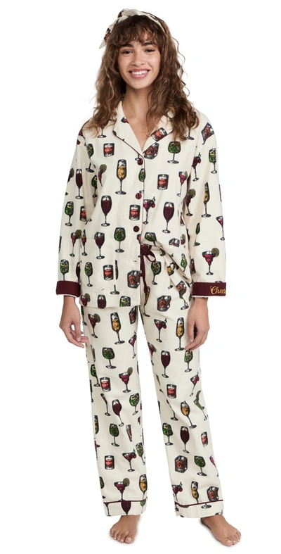 Pj Salvage Flannel Pajama Set In Stone Cheers ModeSens