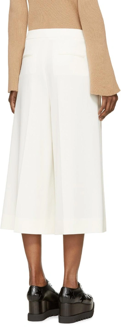 Shop Stella Mccartney Cream Wide-leg Trousers