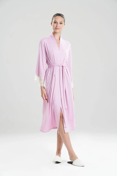 Shop Natori Luxe Shangri-la Tencel&trade; Wrap Robe In Soft Lavender
