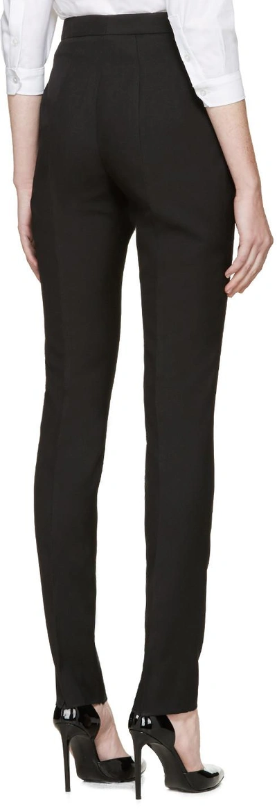 Shop Saint Laurent Black High-waisted Trousers