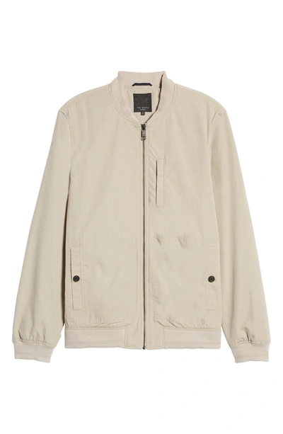 Shop Ted Baker Bars Canvas Jacket In Stone