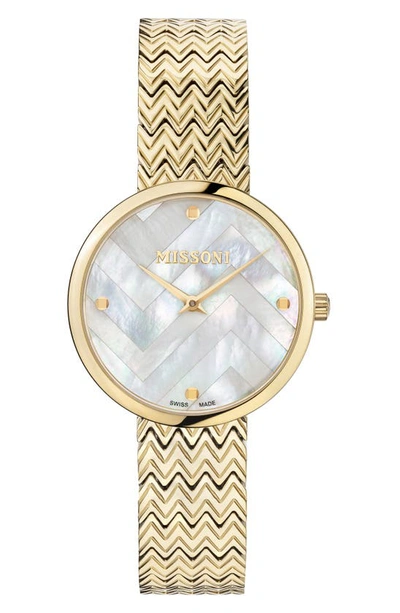 Shop Missoni M1 Bracelet Watch, 34mm In Ip Champagne
