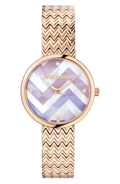 Shop Missoni M1 Bracelet Watch, 34mm In Ip Rose Gold