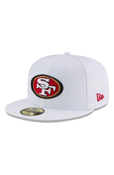 Men's New Era White San Francisco 49ers Omaha 59FIFTY Fitted Hat