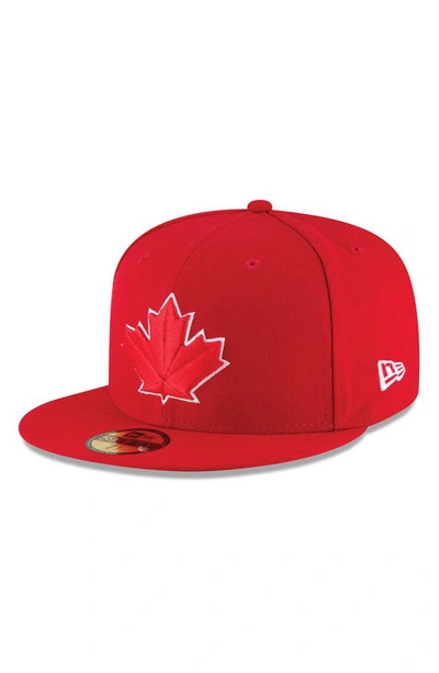 Shop New Era Scarlet Toronto Blue Jays 2017 Authentic Collection On-field 59fifty Fitted Hat In Red