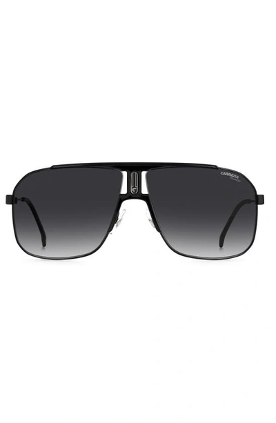 Shop Carrera Eyewear Carrera 65mm Rectangular Sunglasses In Black / Gray