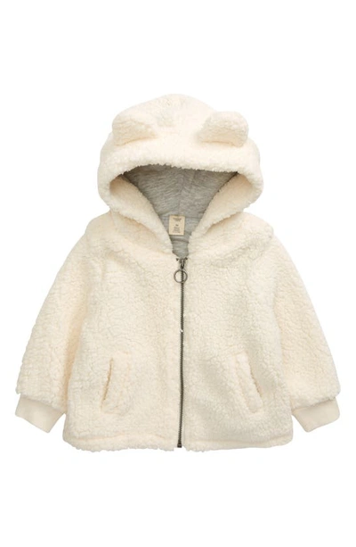Tucker + Tate Babies' Cozy Hooded Faux Fur Jacket In Ivory Pristine |  ModeSens