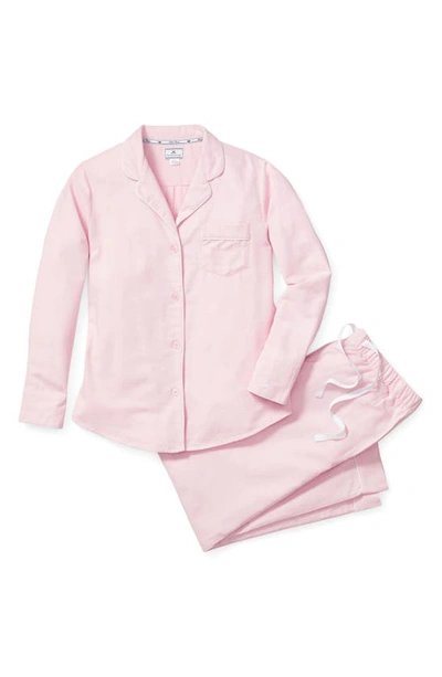 Petite Plume Kids' Pink Flannel Pajama Set In Pink