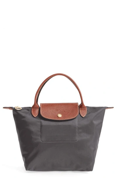 Shop Longchamp 'mini Le Pliage' Handbag In Gunmetal