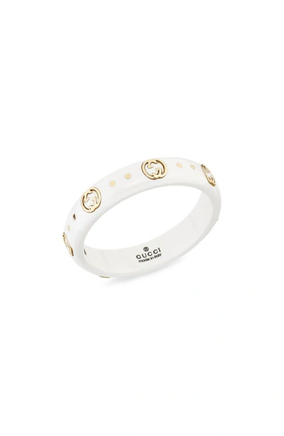 Shop Gucci Icon Gg Band Ring In 18ky