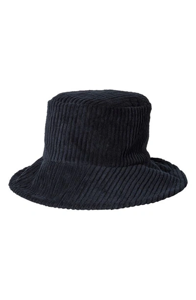 Shop Janessa Leone Tatum Corduroy Bucket Hat In Navy