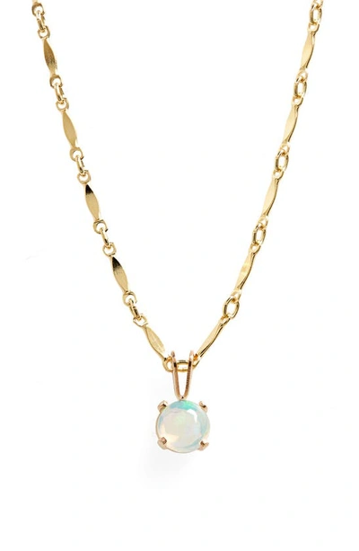 Stone And Strand Opal Pendant Necklace In Gold Filled Opals