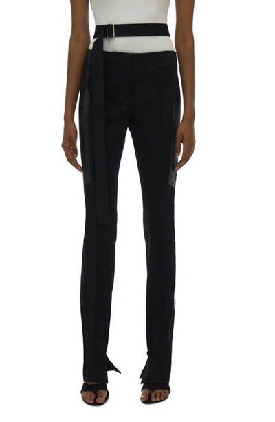 Shop Helmut Lang Panel Skinny Pants In Black