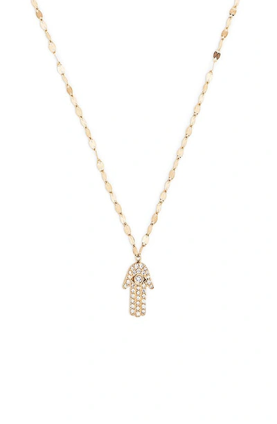 Shop Lana Jewelry Diamond Hamsa Pendant Necklace In Yellow Gold