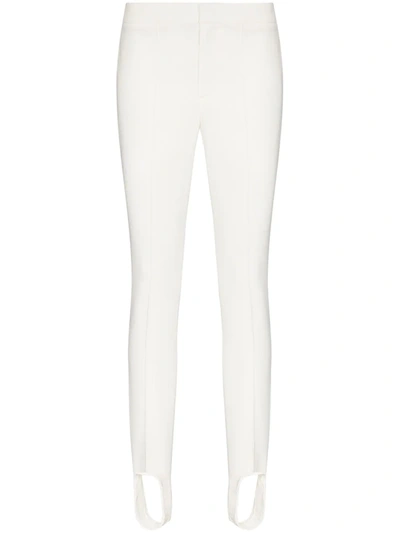 Shop Moncler Skinny-fit Ski Trousers In Weiss