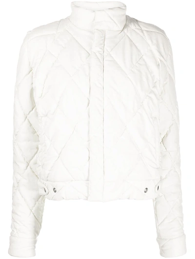 Rta Quilted Bomber Jacket In Weiss