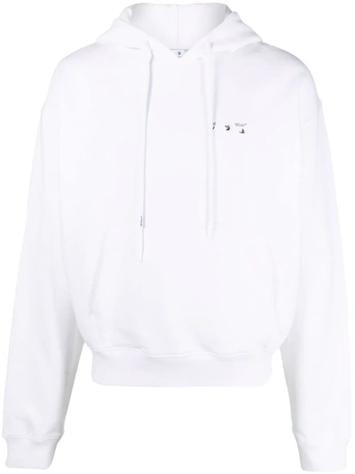 Shop Off-white Caravaggio Paint Over Hoodie In Weiss