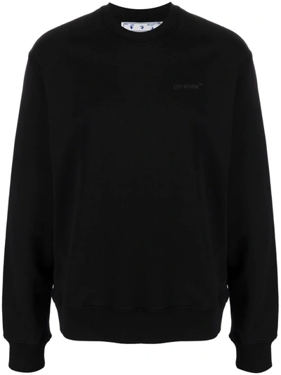 Off-white Off White Man 's Black Cotton Sweatshirt With Diag Print In Schwarz