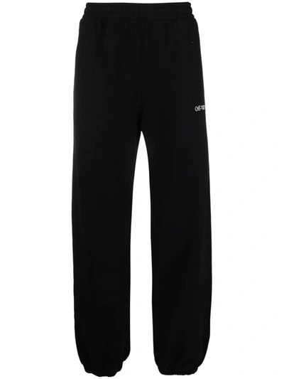 Off-white Wave Outline Diag Slim Sweatpants In Schwarz