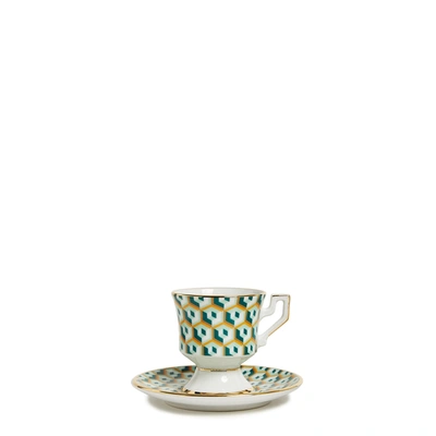 Shop La Doublej Espresso Cup Set Of 2 In Cubi Verde