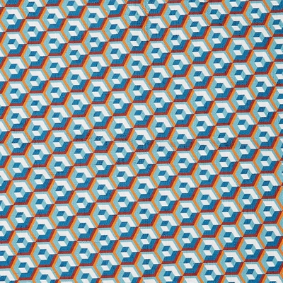 La Doublej Cushion With Fringes (50x50) In Cubi Blu