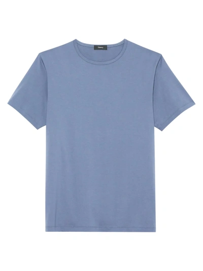 Shop Theory Precise Luxe Cotton T-shirt In Blue