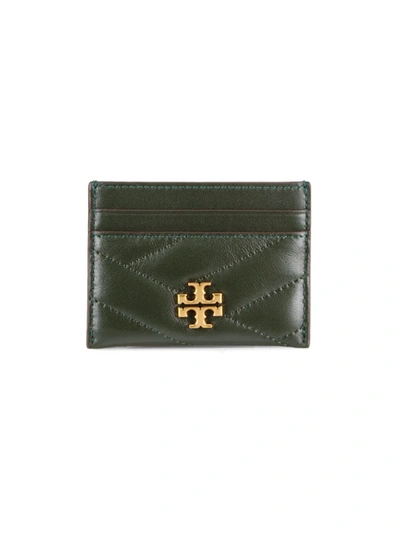 Shop Tory Burch Kira Chevron Leather Card Case In Sycamore