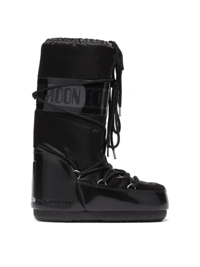 Shop Moon Boot Little Kid's Glance Tall Boots In Black