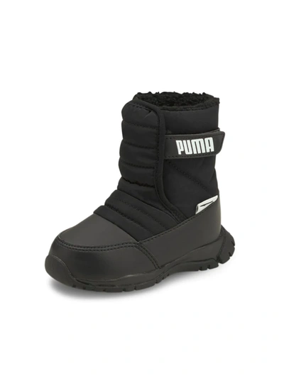 Shop Puma Little Kid's Nieve Snow Boots In Black