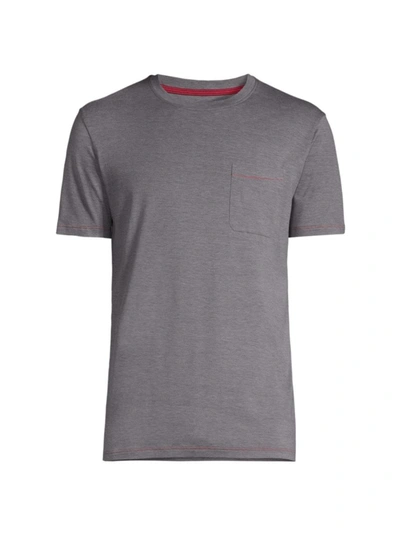Shop Isaia Men's Short-sleeve Pocket T-shirt In Grey