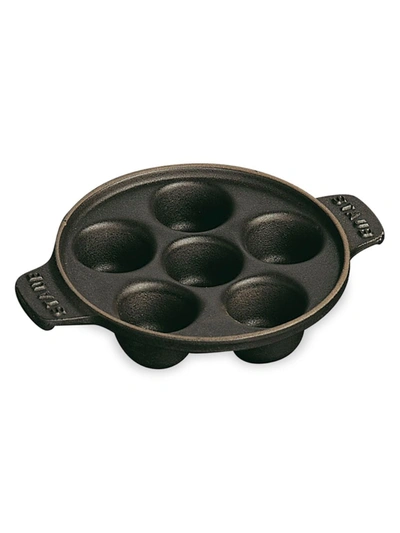 Shop Staub Cast Iron 6-hole Escargot Dish In Black