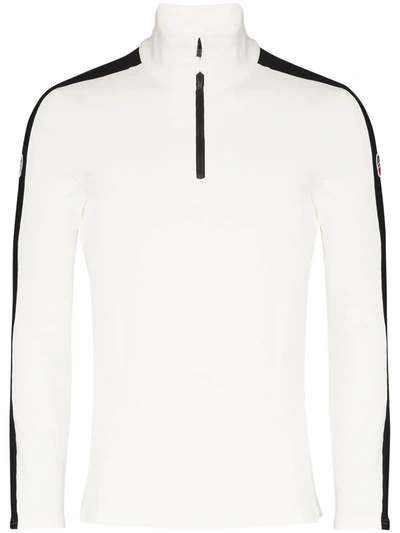 Fusalp Mens Neige Alpille Half-zip Stretch-jersey Top L In Weiss