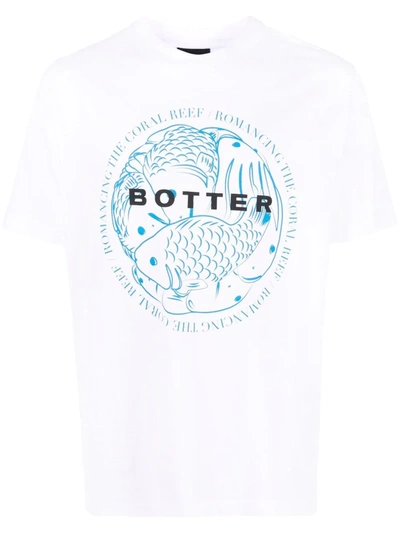 Shop Botter Graphic-print Organic Cotton T-shirt In Weiss