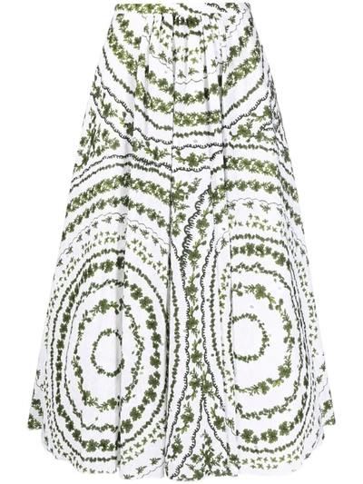 Shop Giambattista Valli High-waisted A-line Skirt In Weiss