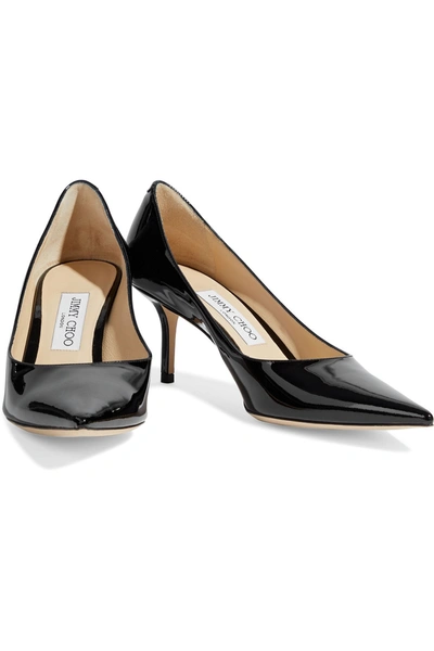 Shop Jimmy Choo Love 65 Patent-leather Pumps In Black