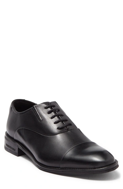 Shop Kenneth Cole New York Tristan Leather Lace-up Oxford In Black