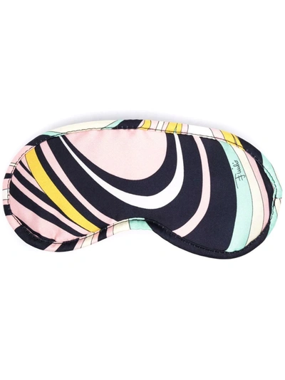 Shop Emilio Pucci Onde Printed Travel Mask In Pink