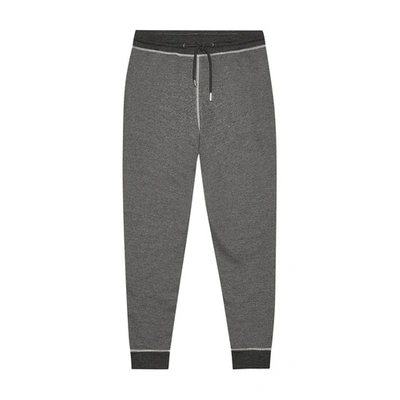 Shop Orlebar Brown Beagi Contrast Stitch Sweat Pants In Mountain Grey