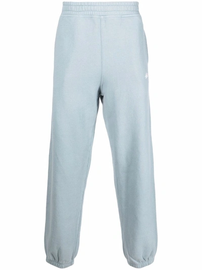 Shop Stussy Cotton Track Trousers In Blue