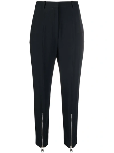 Shop Alexander Mcqueen Cropped High-waist Trousers In Schwarz