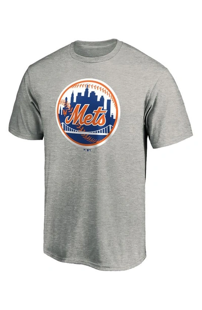 Shop Fanatics Branded Heathered Gray New York Mets Cooperstown Collection Forbes Team T-shirt In Heather Gray