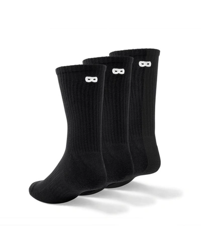 Shop Pair Of Thieves Men's Cushion Cotton Crew Socks 3 Pack In Black