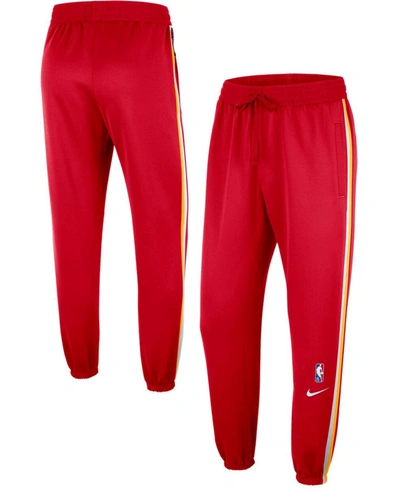 Shop Nike Men's Red Atlanta Hawks 75th Anniversary Showtime On Court Performance Pants
