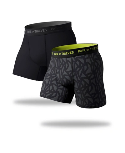 Shop Pair Of Thieves Men's Super Fit Boxer Briefs, Pack Of 2 In Black