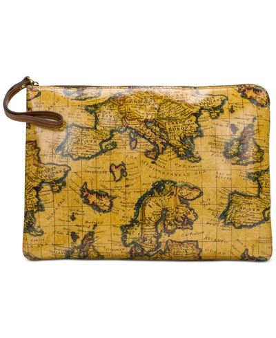 Patricia Nash Braga Leather Laptop Case In European Map | ModeSens