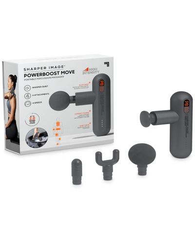 Shop Sharper Image Powerboost Move Deep Tissue Travel Percussion Massager In Gray