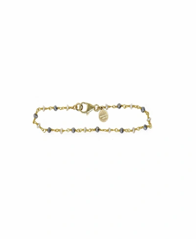 Shop Roberta Sher Designs 14k Gold Filled Single Strand Bracelet In Blue