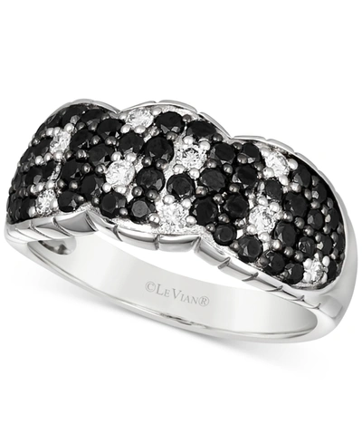 Le Vian Black Diamond (7/8 Ct. T.w.) & Nude Diamond (1/5 Ct. T.w.) Scattered-look Cluster Ring In 14k White In White Gold