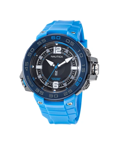 Shop Nautica N83 Men's Blue Polyurethane Strap Watch 48mm